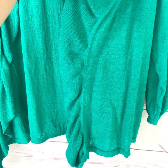 Chico's Solid Ruffle Cardigan Size 1 - Picture 6 of 13